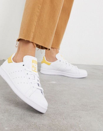 adidas Originals Stan Smith Bijele Žute - Ženske Tenisice | 32589GTOP